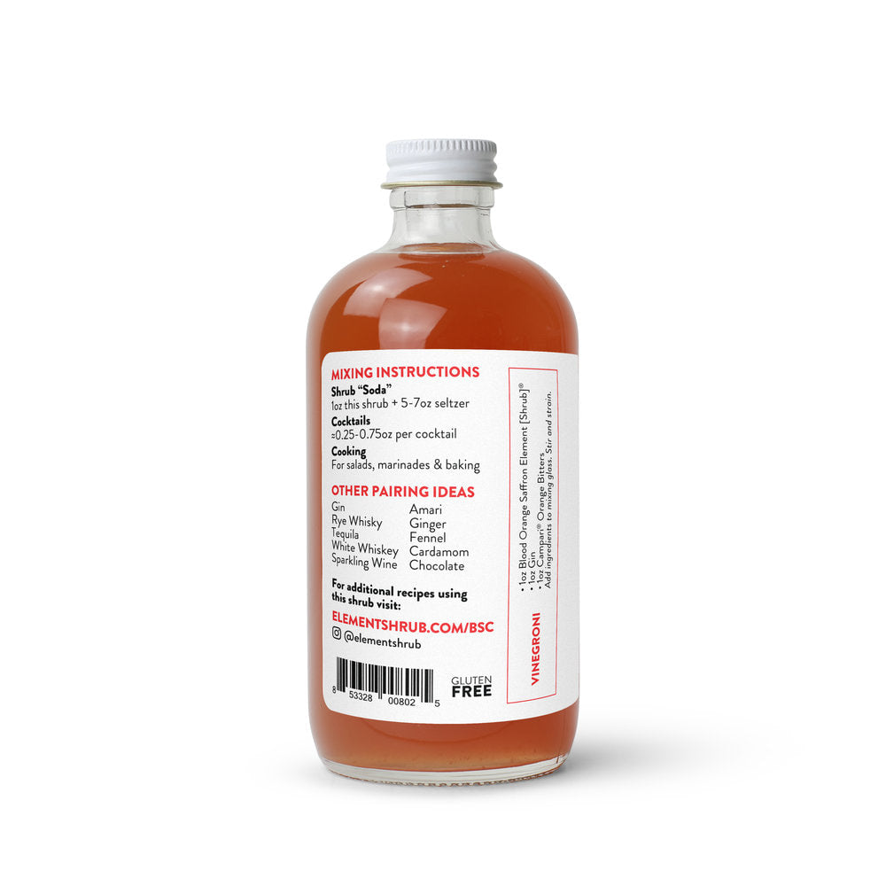 ELEMENT SHRUB & CLUB BLOOD ORANGE SAFFRON 8 FL OZ
