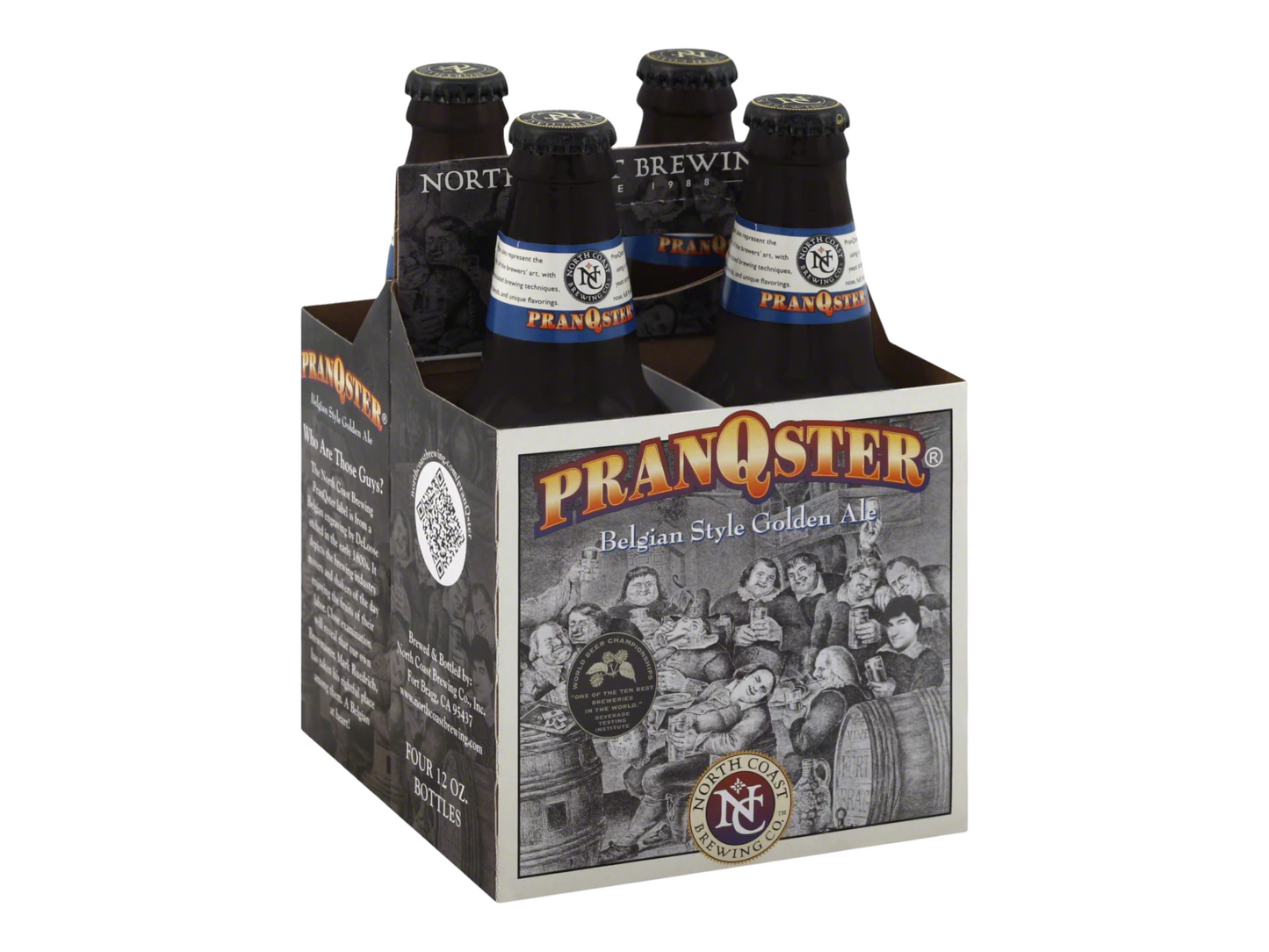 North Coast Brewing Pranqster Belgian Style Golden Ale Beer 12-Oz Bottle 4-Pack