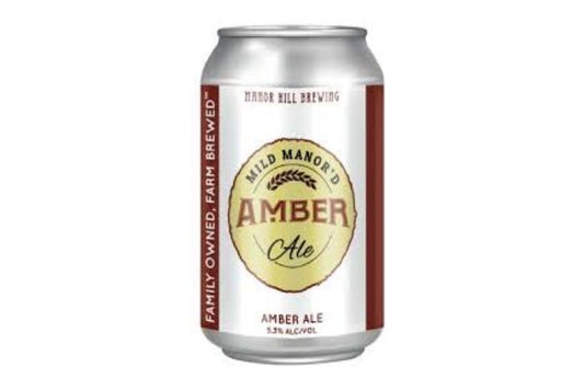 MANOR HILL MILD MANOR'D AMBER ALE 6 PACK CANS